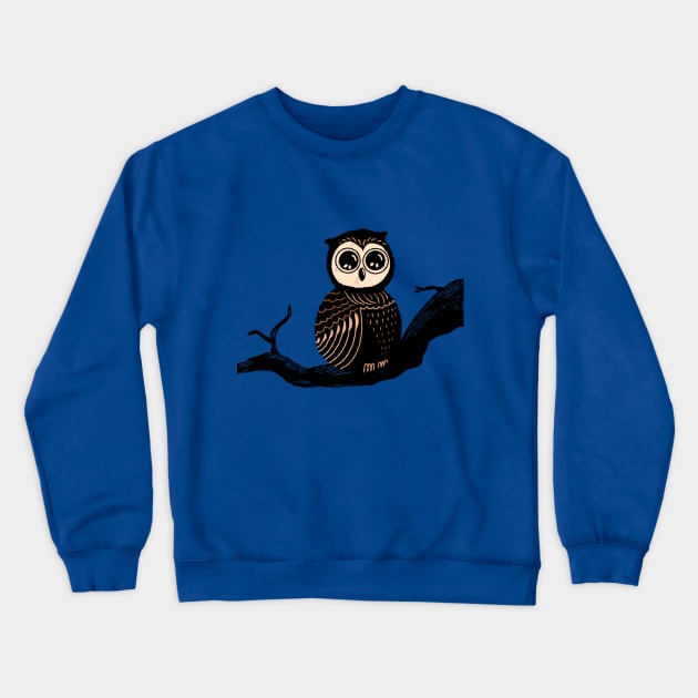 Owl on a tree Crewneck Sweatshirt by Chigurena